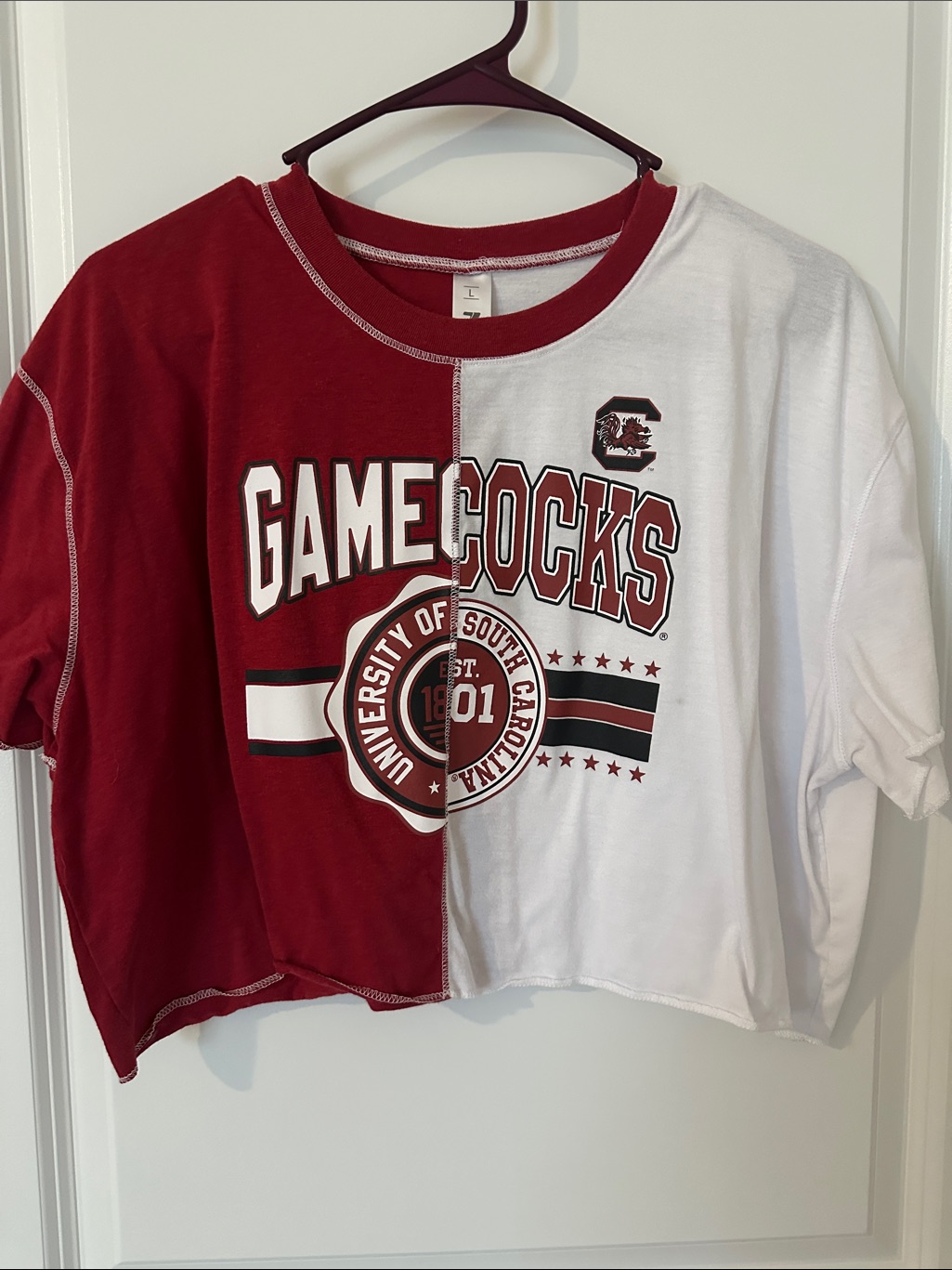 Gamecocks Split-Color T-Shirt - Garnet & White